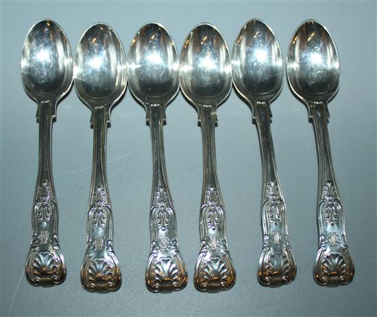 Set 6 Victorian Kings pattern egg spoons, 1879(-)